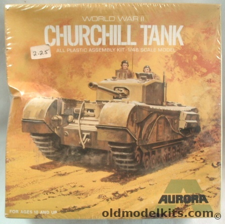 Aurora 1/48 Churchill Tank, 327 plastic model kit